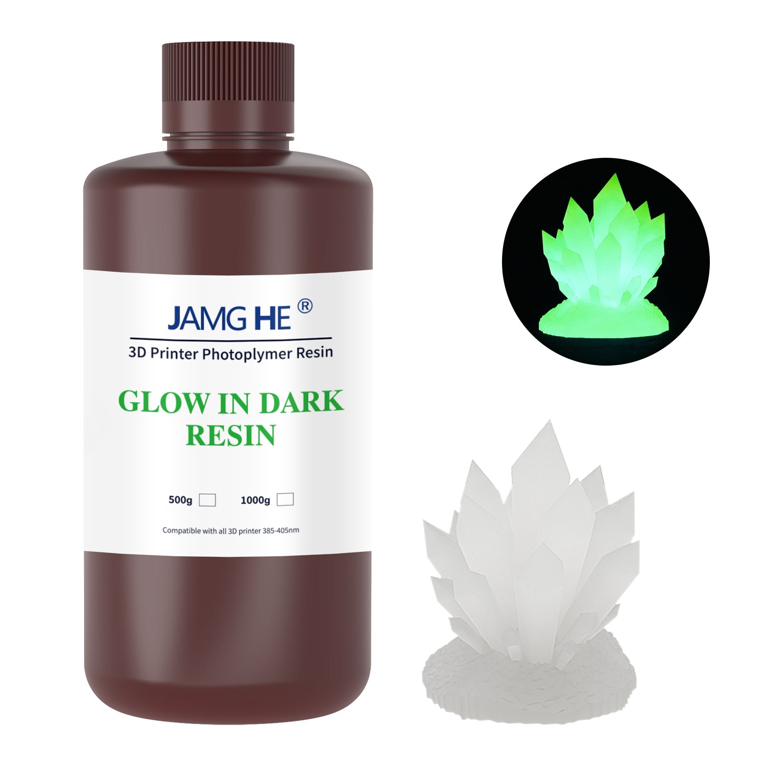 Image showcasing Glow in Dark 3D Printing Resin - JAMG HE – JamgHe