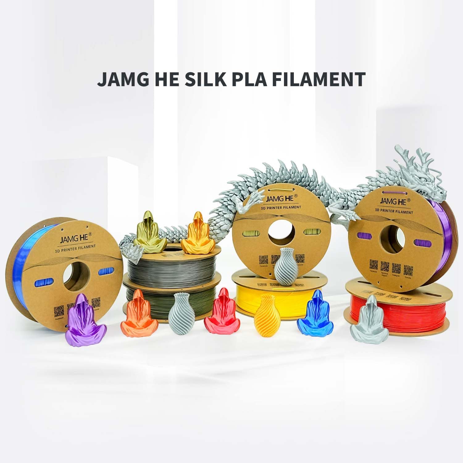 Silk PLA Filament 1.75mm Shiny 3D Printing Material 1KG