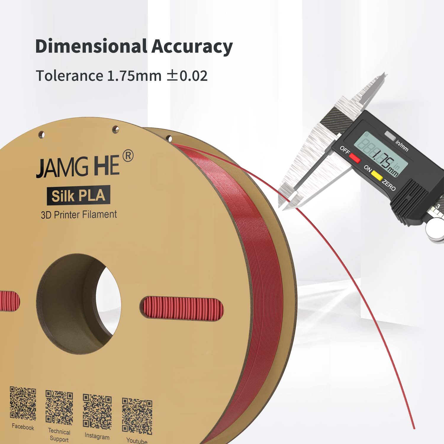 Silk PLA Filament 1.75mm Shiny 3D Printing Material 1KG