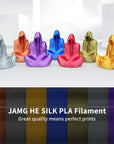 Silk PLA Filament 1.75mm Shiny 3D Printing Material 1KG