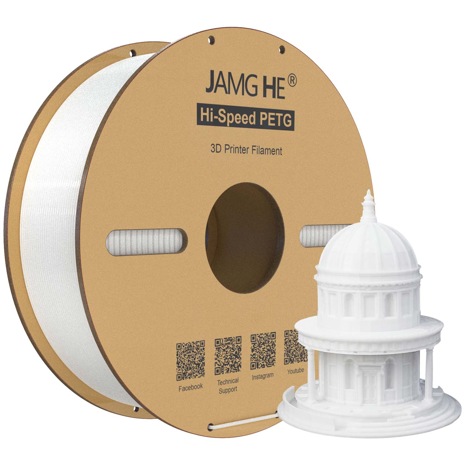 High-Speed PETG Printed palace - Smooth Surface at 350mm/s Print Speed - Jamghe Filament