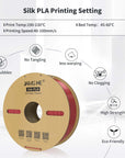 Silk PLA Filament 1.75mm Shiny 3D Printing Material 1KG