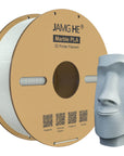 Jamghe Marble PLA Filament - Matte Stone Effect, Close-up of Matte Marble PLA Filament Texture.