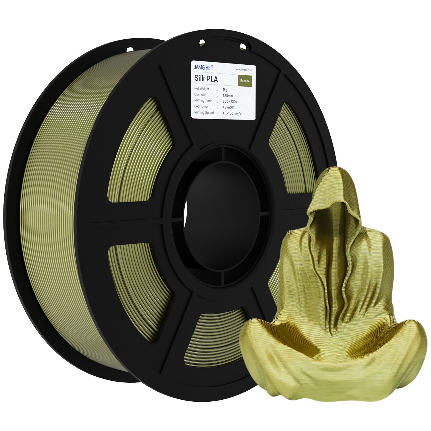 Silk PLA Filament 1.75mm Shiny 3D Printing Material 1KG