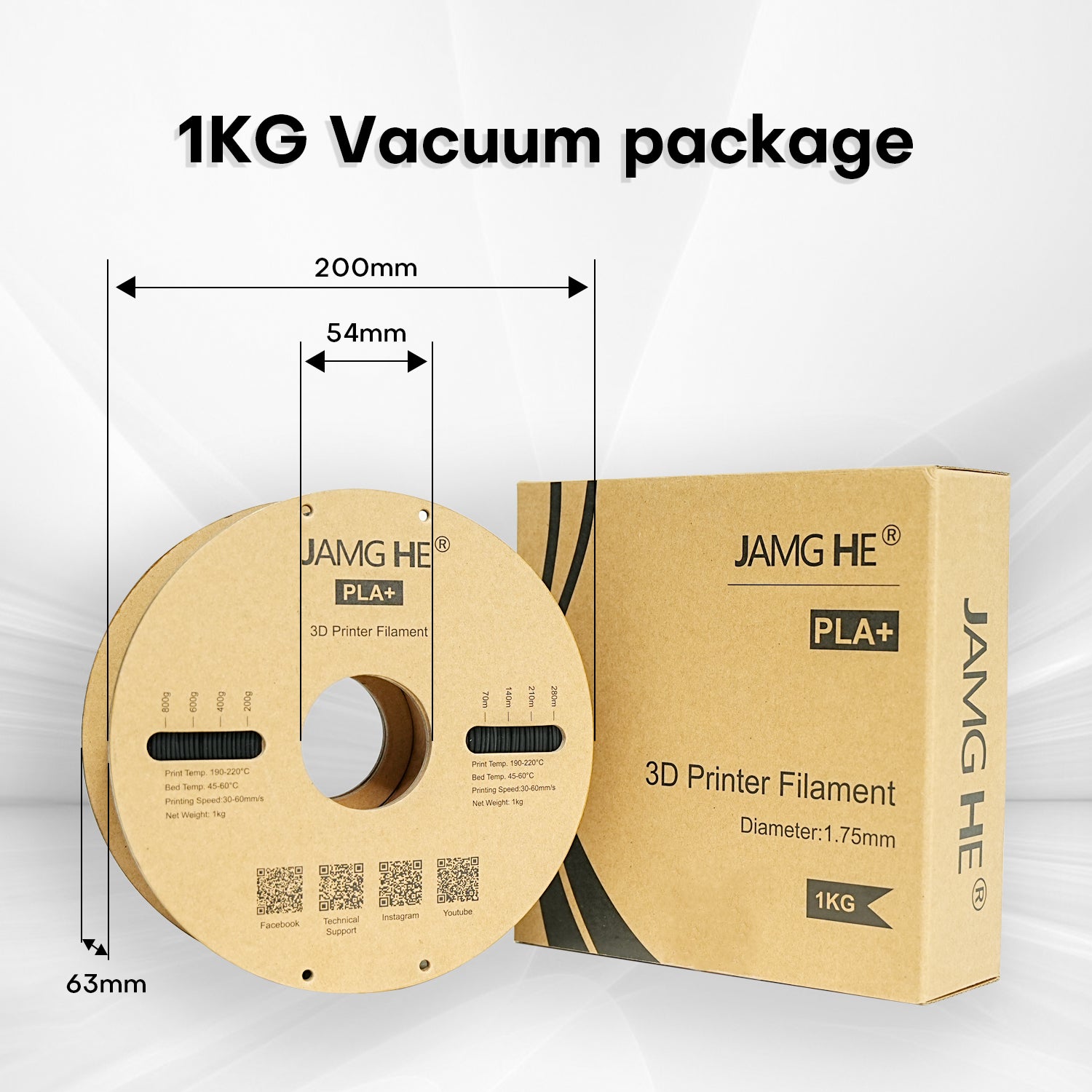3d printing filament packaging size