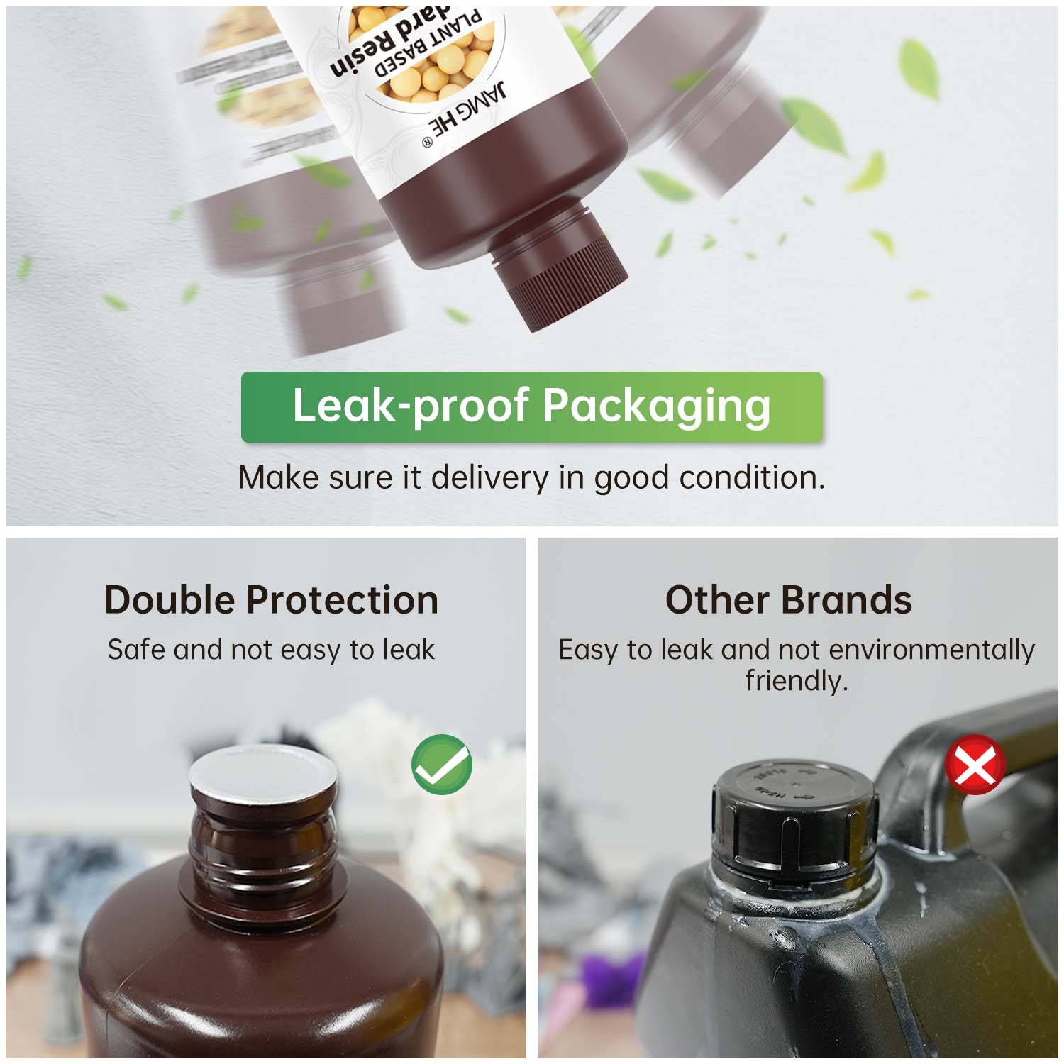 clear/white Safe and no irriation resin  material