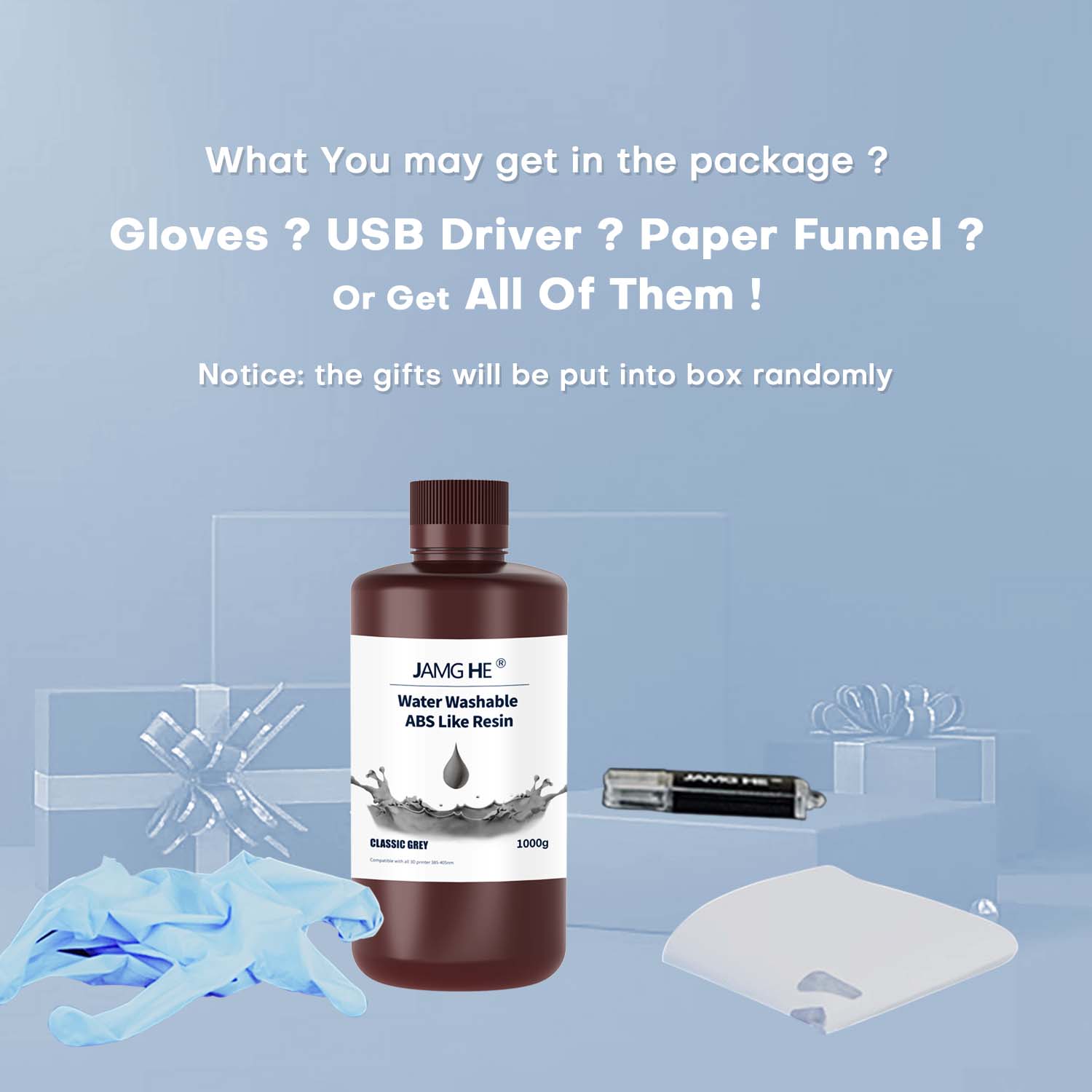 JAMG HE Water Washable ABS Like Resin