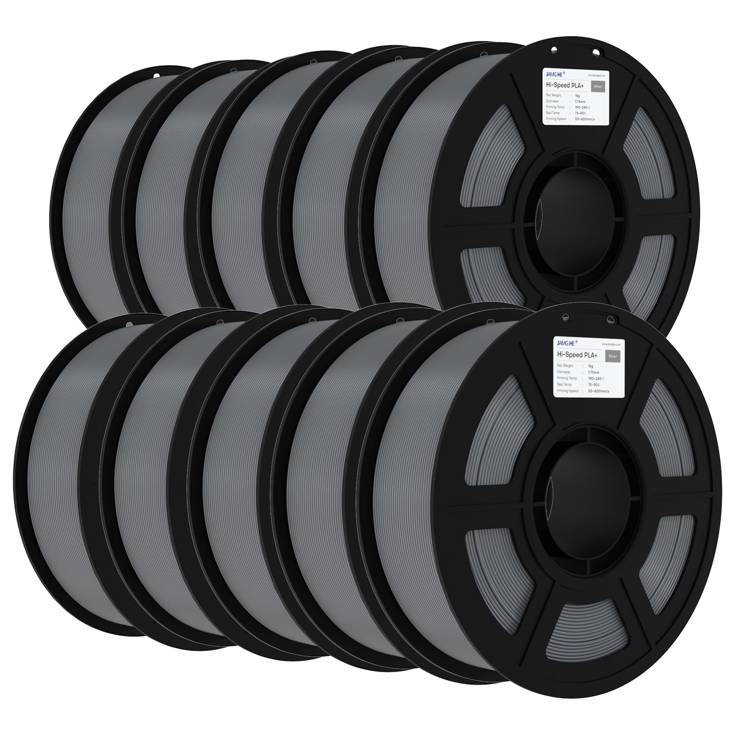Jamg He High speed PLA+ Filament 10kg pack for 3D Printer(Buy 20KG Get Free Filament Dryer)