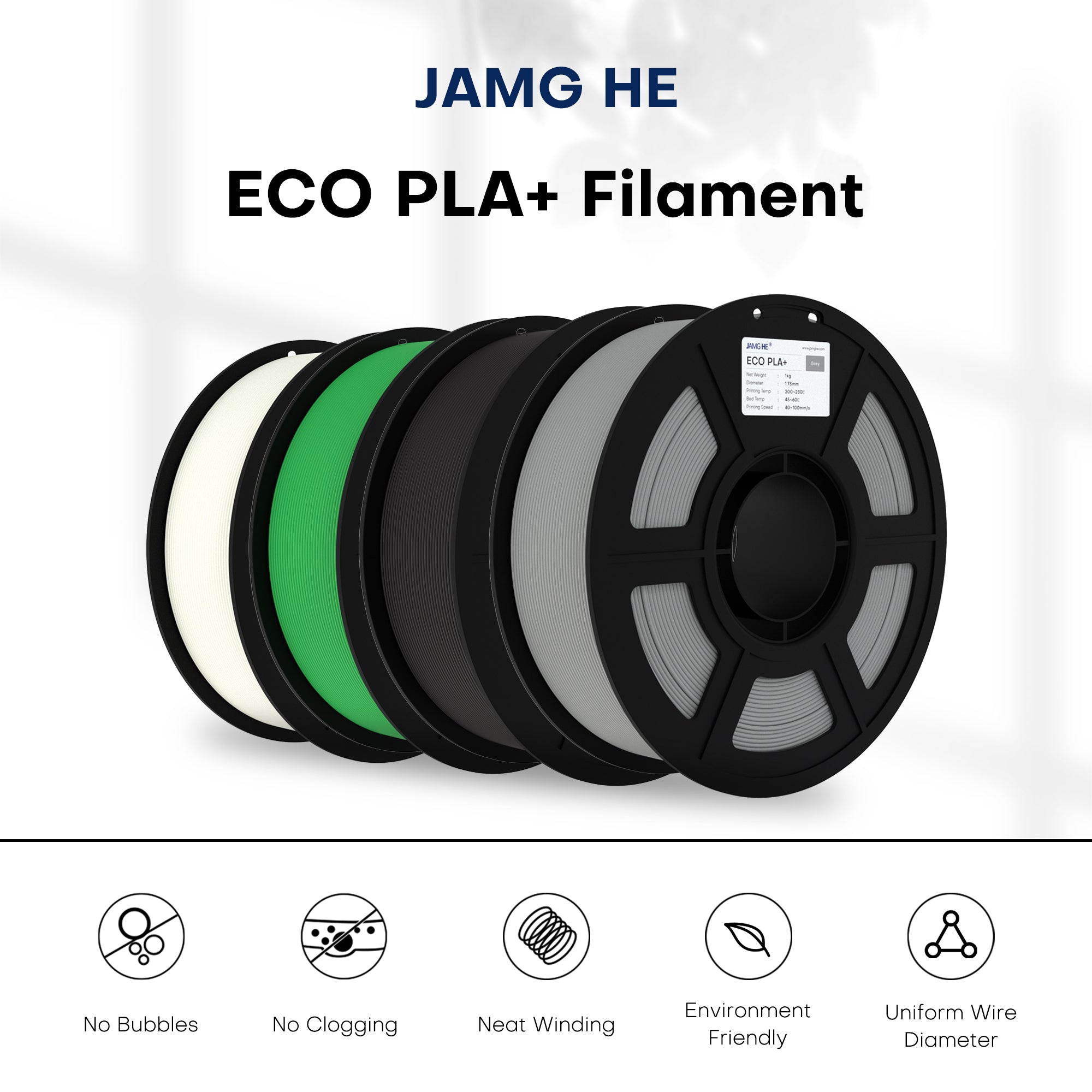 Eco-Friendly 1.75mm PLA filament spool