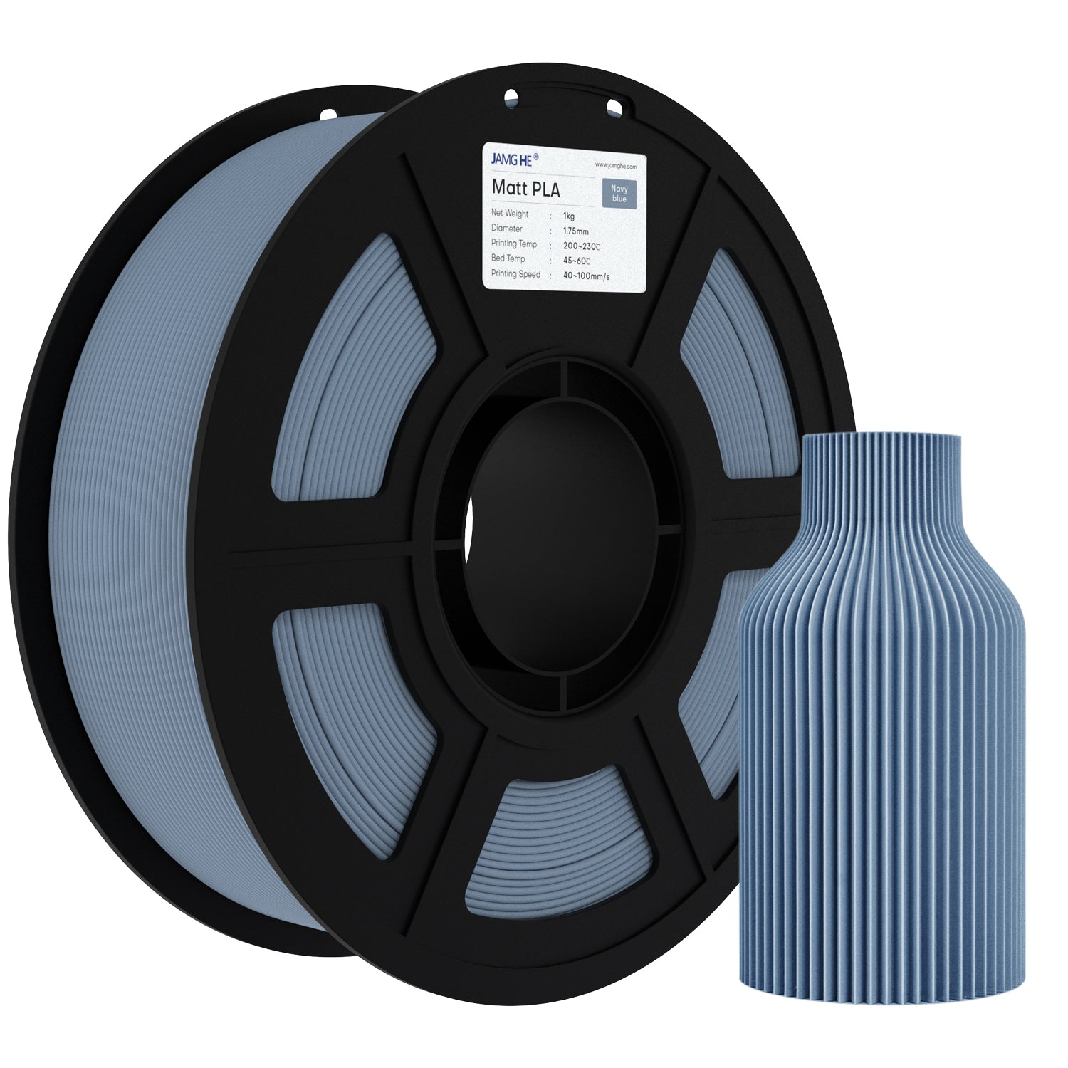Matte PLA Filament 1.75mm 1KG- Ultra Matte Finish, Low Warping  3D Printer Filament