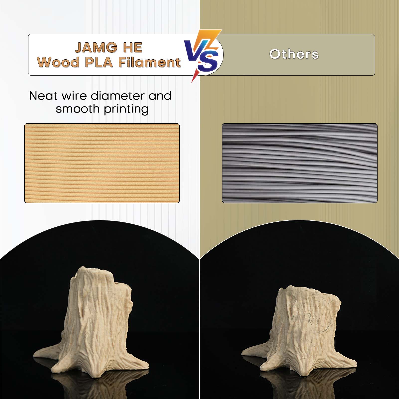JAMG HE Wood PLA 3D Printer Filament
