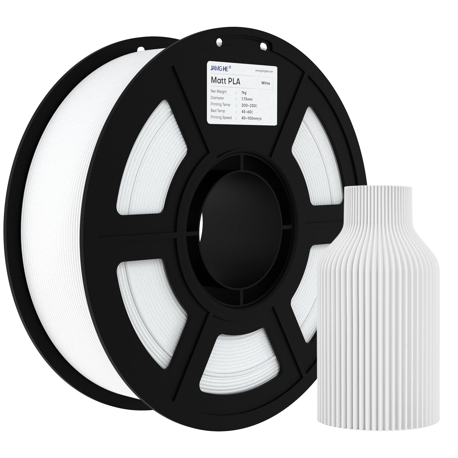 Matte PLA Filament 1.75mm 1KG- Ultra Matte Finish, Low Warping  3D Printer Filament