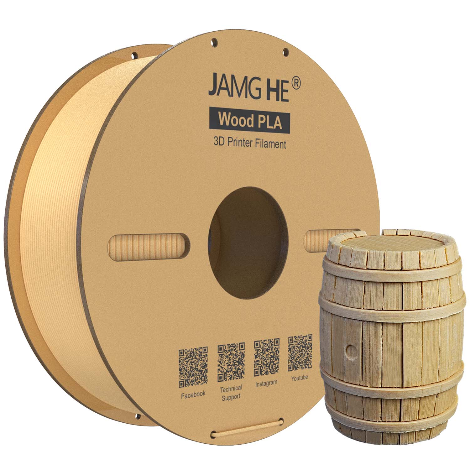 JAMG HE Wood PLA 3D Printer Filament
