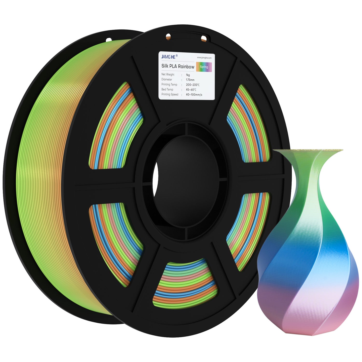 Silk /Matt  Rainbow Filament 3D Printer Filament 1KG