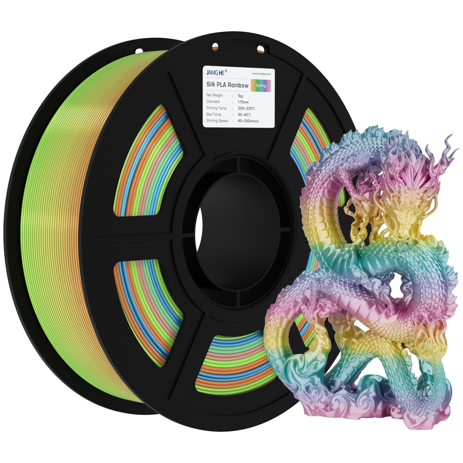 Silk /Matt  Rainbow Filament 3D Printer Filament 1KG