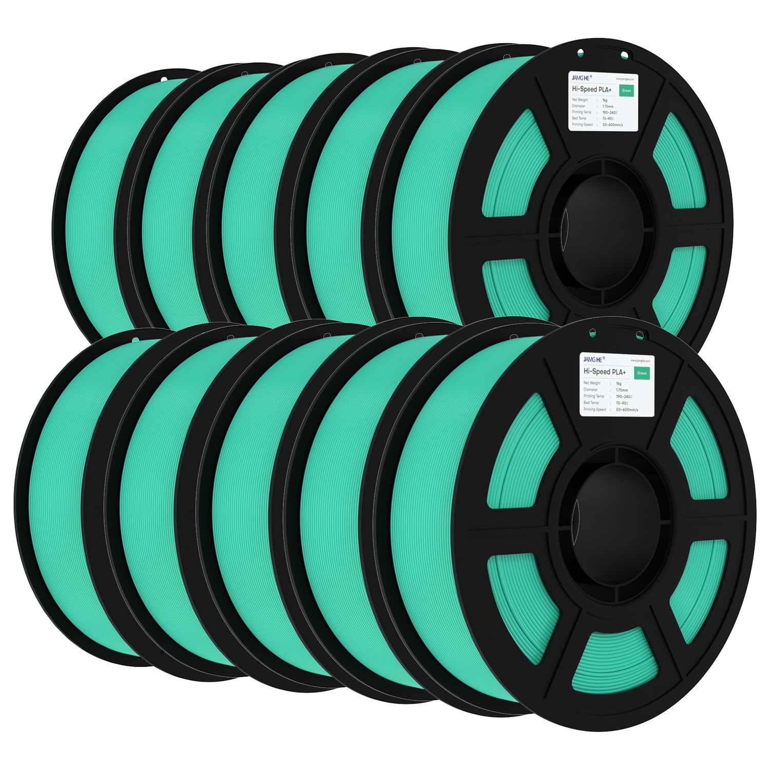 Jamg He High speed PLA+ Filament 10kg pack for 3D Printer(Buy 20KG Get Free Filament Dryer)