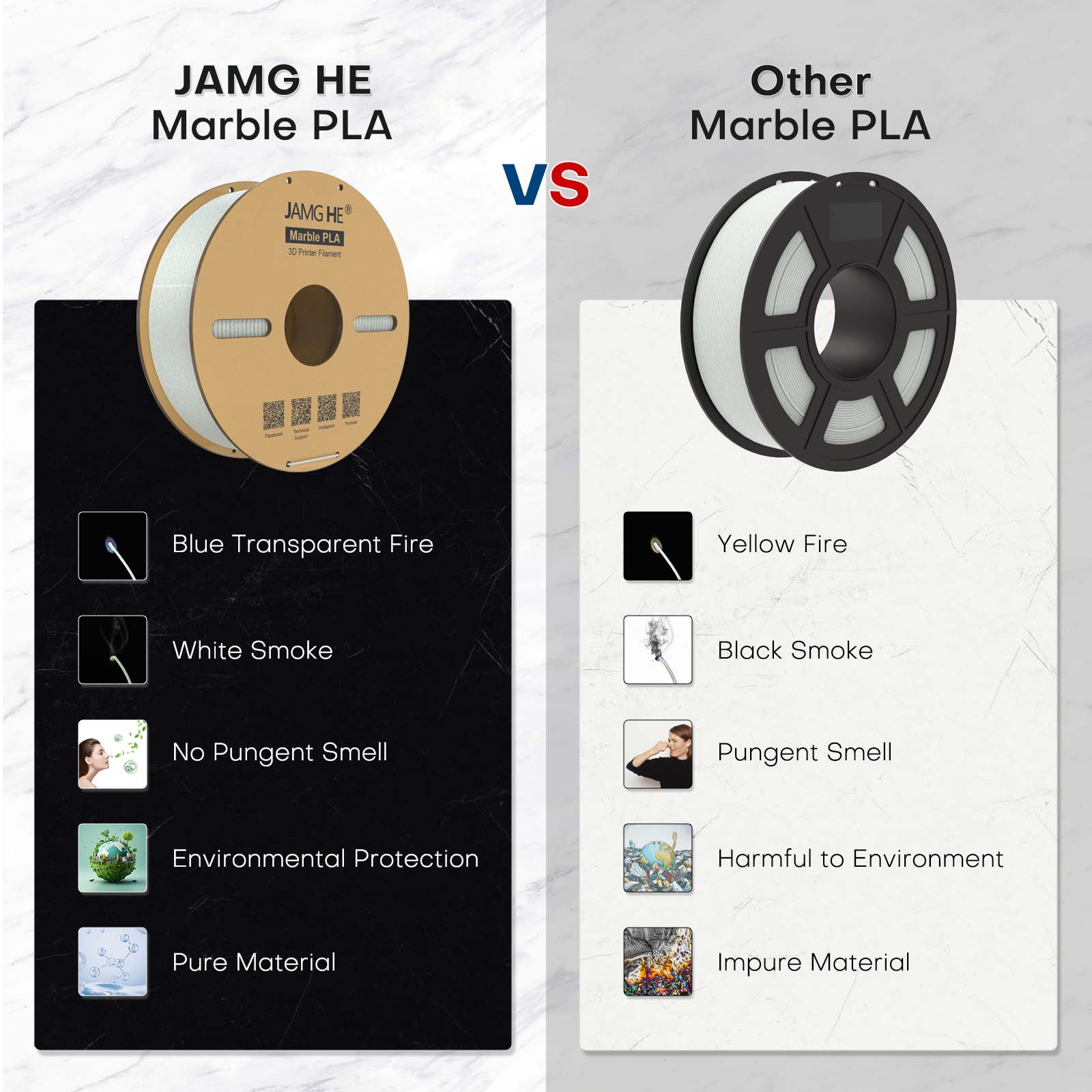 JAMG HE Marble PLA
VS Other Marble PLA