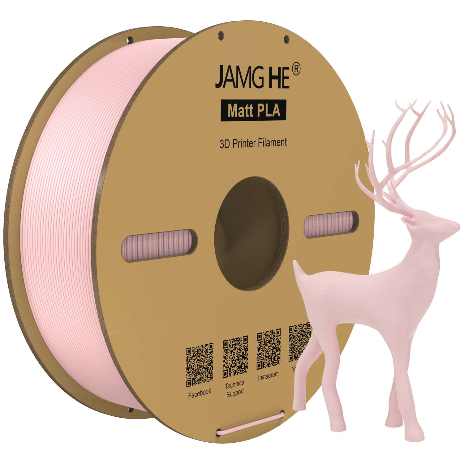 MATTE PLA Filament 1.75mm light pink  Colored 1KG