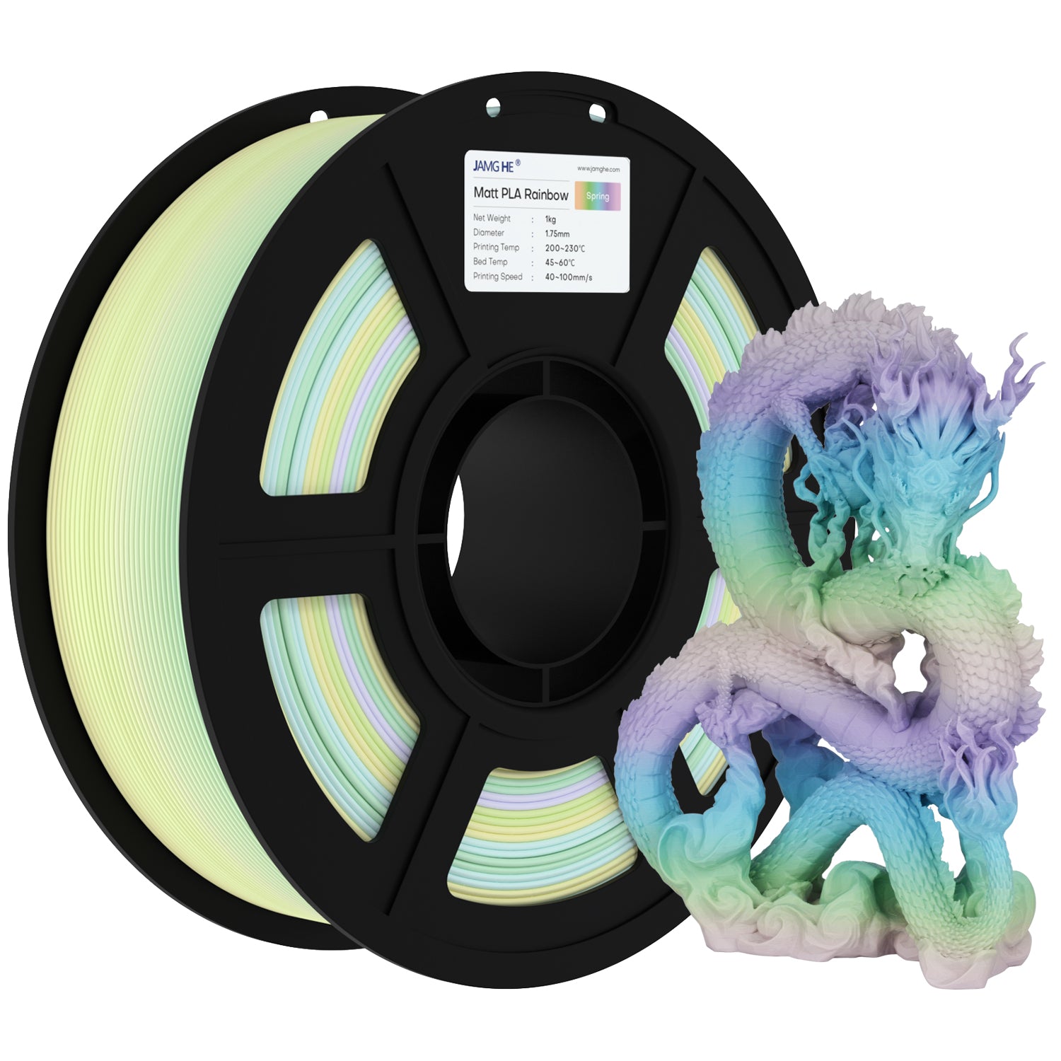 Silk /Matt  Rainbow Filament 3D Printer Filament 1KG