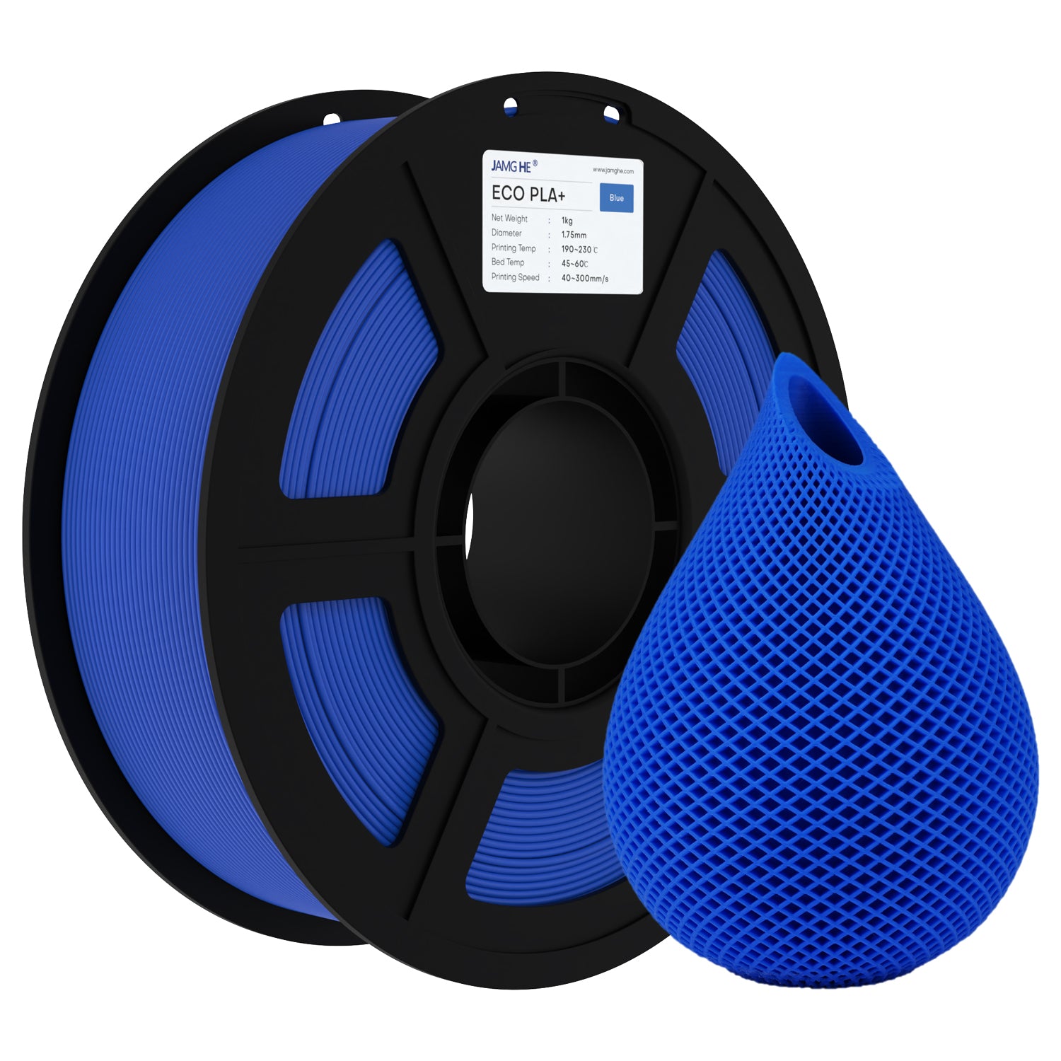 Jamghe ECO-Friendly PLA Filament - Blue Color Close-up