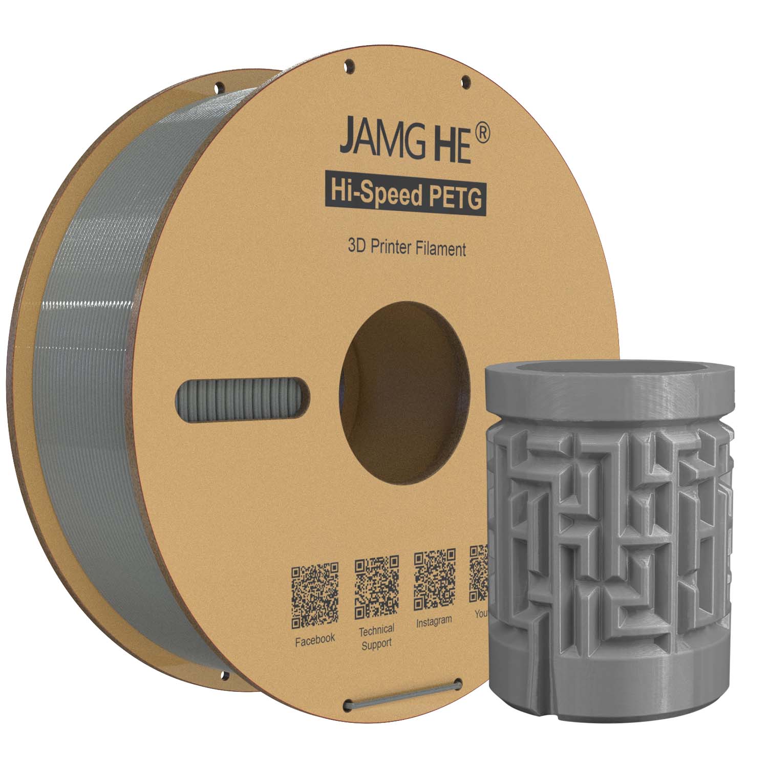 Engineered High-Speed PETG Filament Spool - Optimized for 350mm/s+ Printing | Jamghe