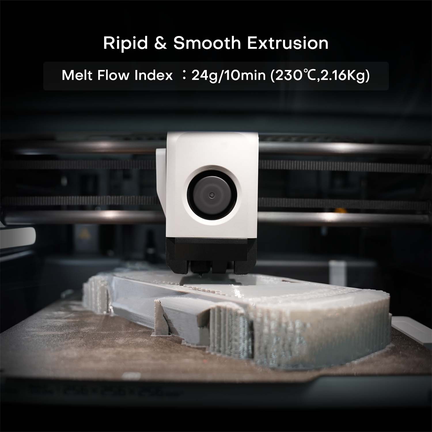 Close-up of High-Flow PETG Filament 1.75mm Diameter - Fast Extrusion Polymer Formula