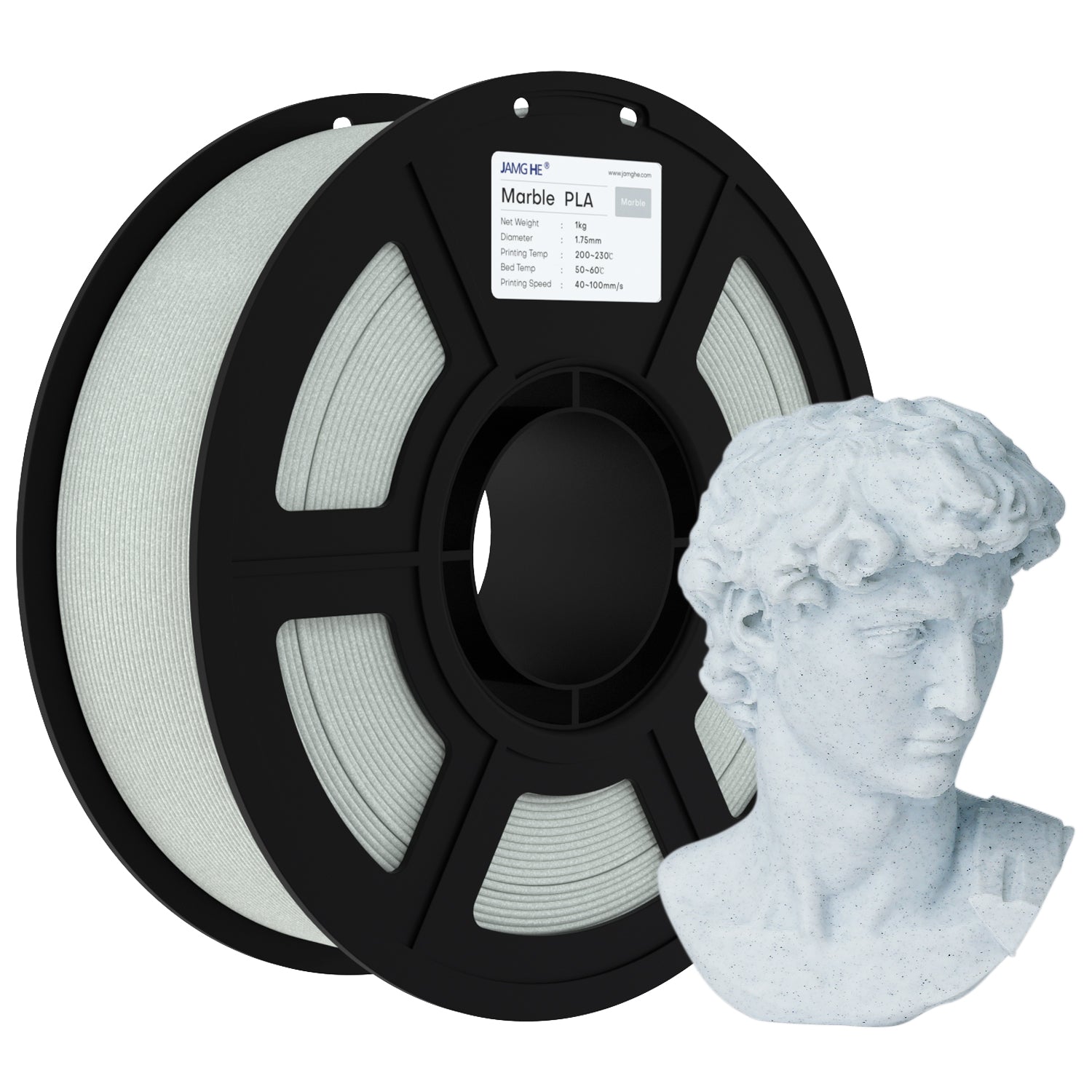 Marble PLA Filament 1.75mm Realistic Stone Effect 3D Printing
