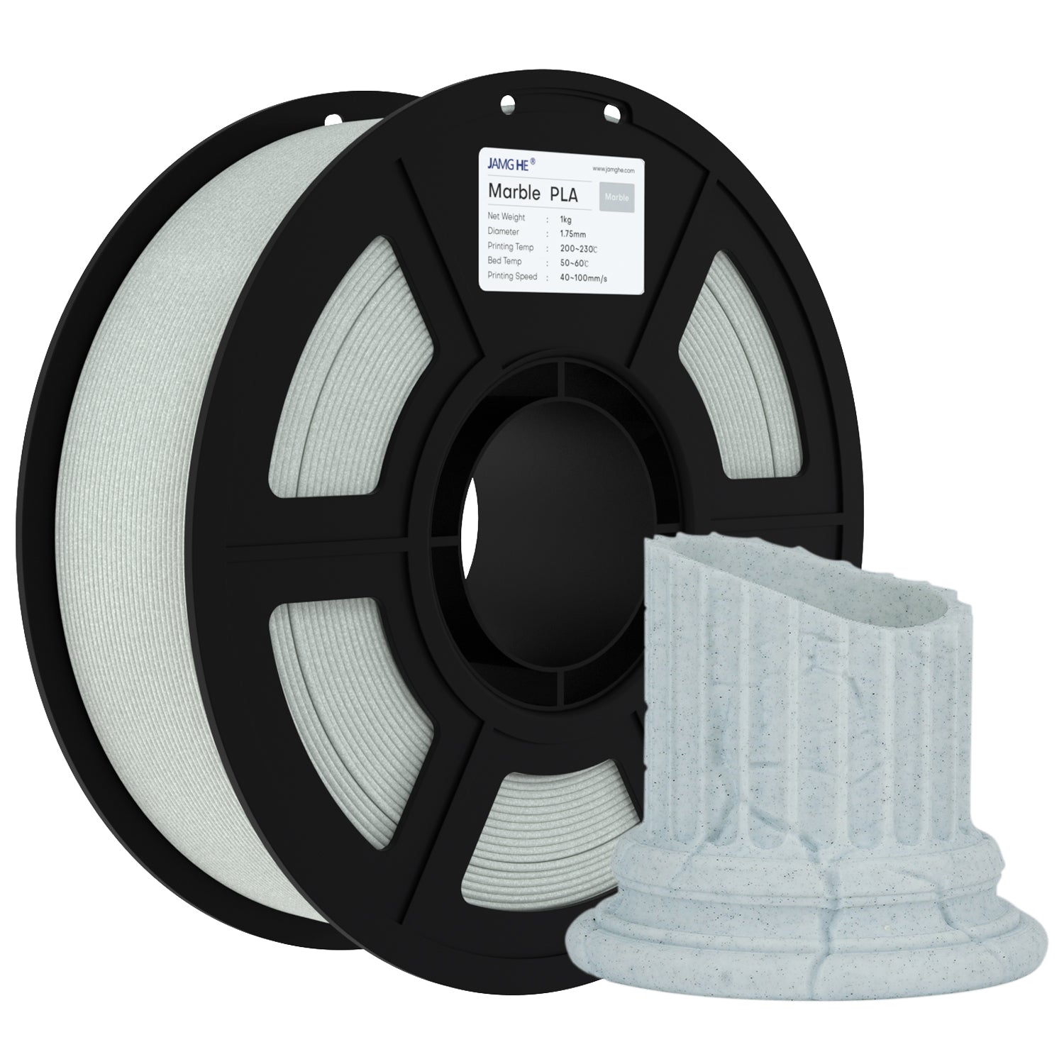 Marble PLA Filament 1.75mm Realistic Stone Effect 3D Printing