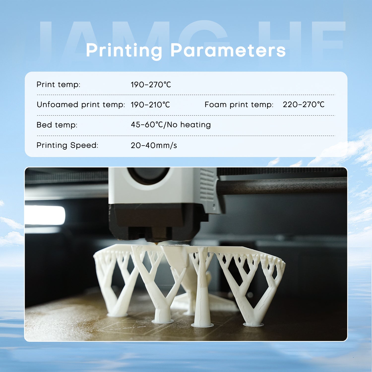 JAMG HE Light Weight 1.75mm 3D Printer Filament