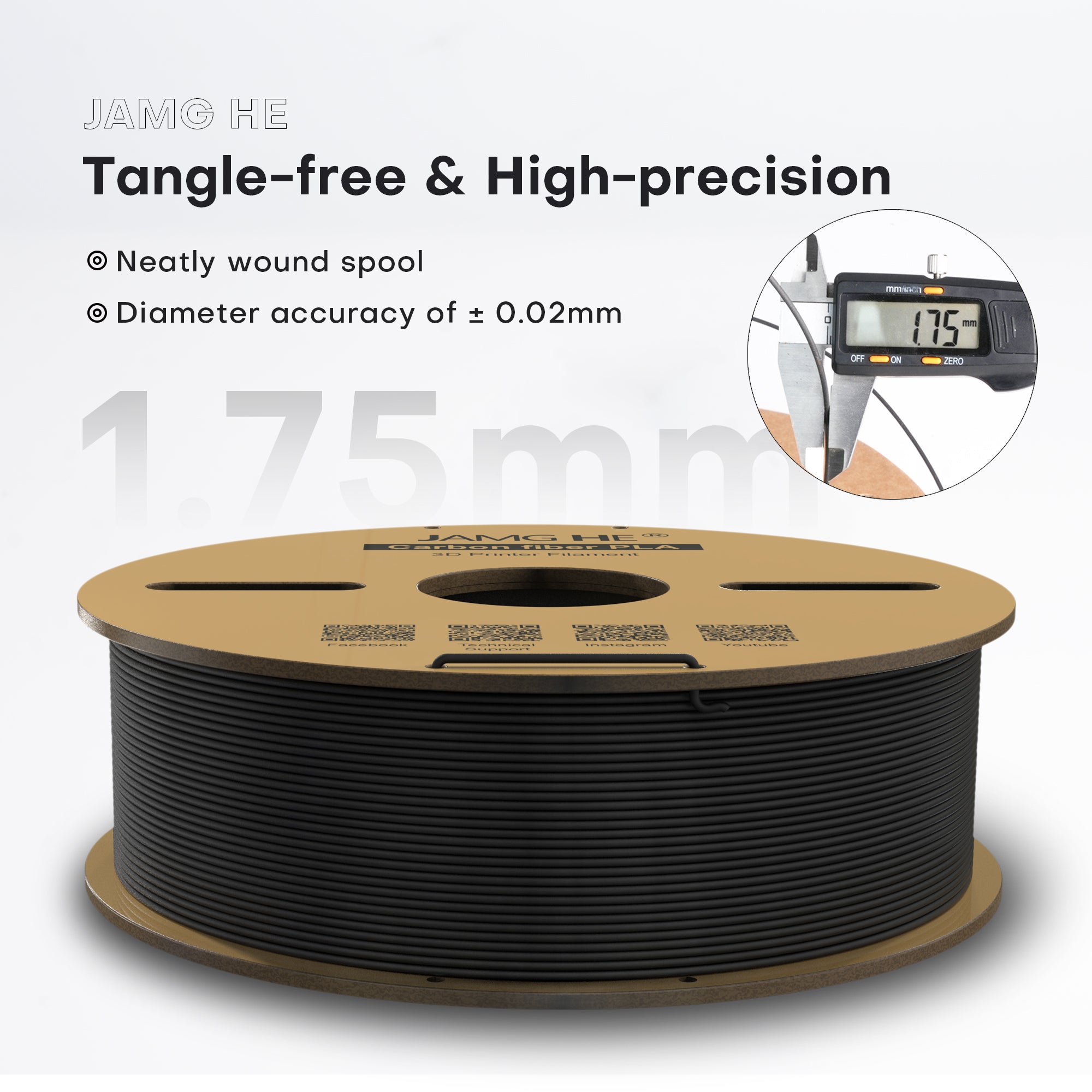 Carbon Fiber  1.75mm  PLA Filament