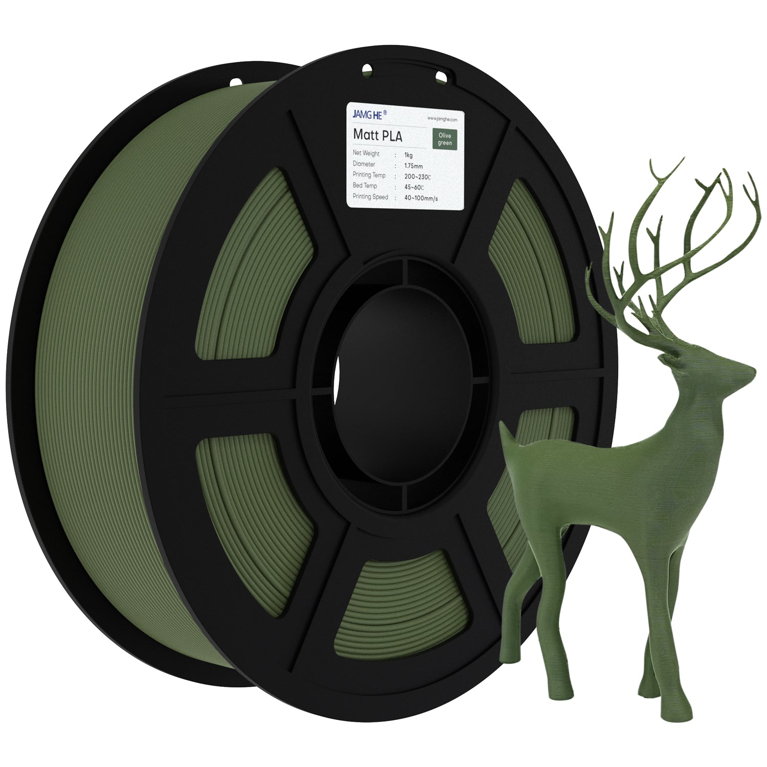 Matte PLA Filament 1.75mm 1KG- Ultra Matte Finish, Low Warping  3D Printer Filament