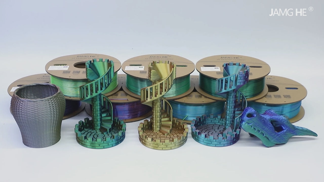 Silk PLA Filament 1.75mm Multi-Color Super Shiny Finish 3D Printer  Filament